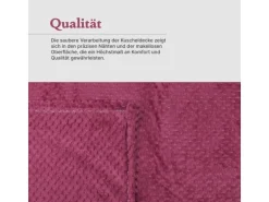 Bestgoodies Kuscheldecke 150 x 200 cm Cashmere Soft Touch Popcorn Weinrot