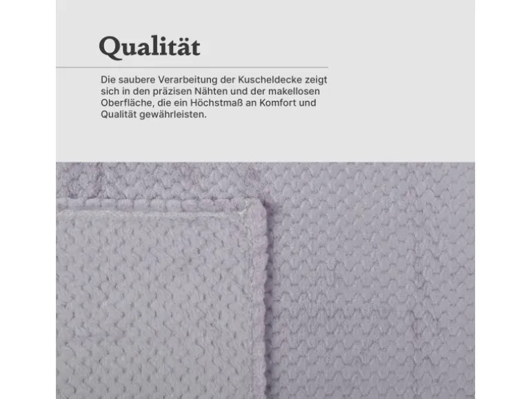 Bestgoodies Kuscheldecke 150 x 200 cm Cashmere Soft Touch Popcorn Etherea