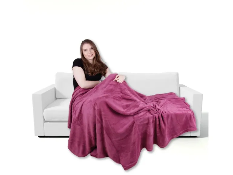 Bestgoodies Mikrofaser Decke Altrose Pflaume 210 x 280 cm