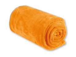 Bestgoodies Mikrofaser Decke Orange Apricot 220 x 240 cm