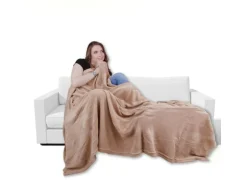 Bestgoodies Mikrofaser Decke Beige 150 x 200 cm