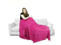 Bestgoodies Mikrofaser Decke Pink Fuchsia 150 x 200 cm