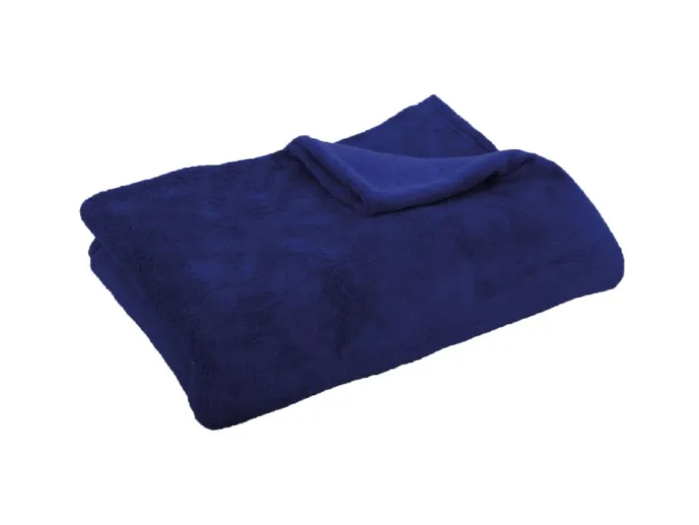 Bestgoodies Mikrofaser Decke Blau Mittelblau 150 x 200 cm
