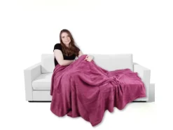 Bestgoodies Mikrofaser Decke Altrose Pflaume 220 x 240 cm