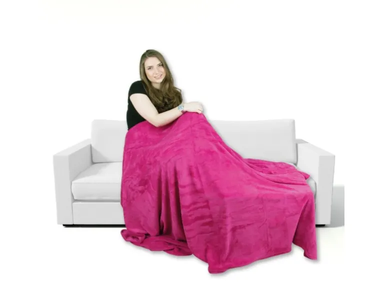 Bestgoodies Mikrofaser Decke Pink Fuchsia 220 x 240 cm