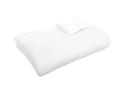 Bestgoodies Mikrofaser Decke Weiß Champagner 60 x 80 cm