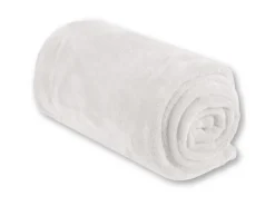 Bestgoodies Mikrofaser Decke Weiß Champagner 130 x 170 cm