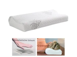 Bestgoodies Nackenstützkissen Memory Schaum Halbrolle 42 x 20 cm