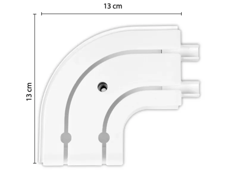 Bestlivings 120 cm Innenlaufschiene 2 Läufig & 2er Set Rundbogen