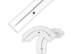 Bestlivings 330 cm Innenlaufschiene 1 Läufig & 2er Set Rundbogen / 2 x 120 cm & 1 x 90 cm