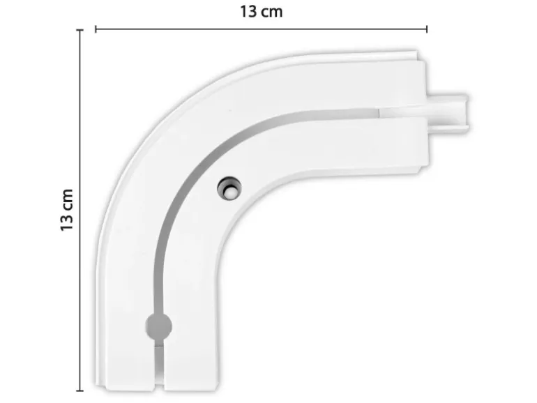 Bestlivings 330 cm Innenlaufschiene 1 Läufig & 2er Set Rundbogen / 2 x 120 cm & 1 x 90 cm