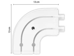 Bestlivings 300 cm Innenlaufschiene 2 Läufig & 2er Set Rundbogen / 1 x 120 cm & 2 x 90 cm