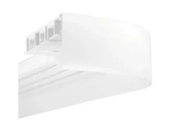 Bestlivings 120 cm Vorhangschiene mit Blende 2 Lauf Weiß