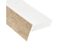 Bestlivings 120 cm Vorhangschiene mit Blende 1 Lauf Sonoma
