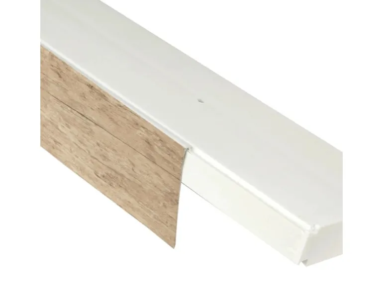 Bestlivings 120 cm Vorhangschiene mit Blende 1 Lauf Sonoma