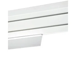 Bestlivings 180 cm Vorhangschiene mit Blende 2 Lauf Grau / 2 x 90 cm