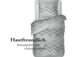 Bestlivings Bettwäsche Renforce 80 x 80 cm & 135 x 200 cm Karo Grau
