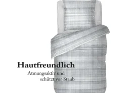 Bestlivings Bettwäsche Renforce 80 x 80 cm & 135 x 200 cm ZickZack Grau