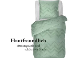 Bestlivings Bettwäsche Renforce 80 x 80 cm & 135 x 200 cm ZickZack Mint