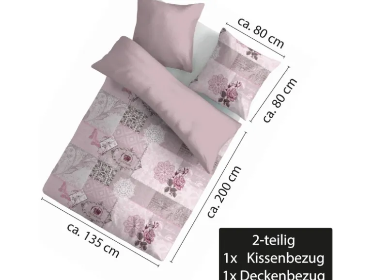 Bestlivings Bettwäsche Renforce 80 x 80 cm & 135 x 200 cm Mandarino