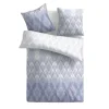 Bestlivings Bettwäsche Satin 80 x 80 cm & 135 x 200 cm Raute Blau