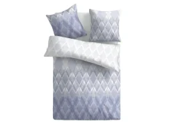 Bestlivings Bettwäsche Satin 80 x 80 cm & 135 x 200 cm Raute Blau