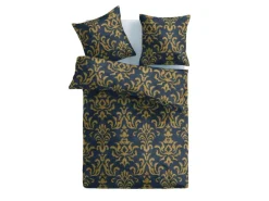 Bestlivings Bettwäsche Satin 80 x 80 cm & 135 x 200 cm Ornament Anthrazit & Orange