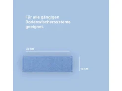 Bestlivings Bodenwischer Ersatzbezug Blau Mikrofaser 4er Pack