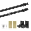 Bestlivings Cafehausstangen Schwarz 125 bis 225 cm