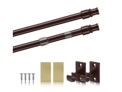 Bestlivings Cafehausstangen Braun 50 bis 75 cm