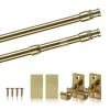 Bestlivings Cafehausstangen Messing Gold 125 bis 225 cm