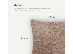 Bestlivings Dekokissen Chenille 60 x 60 cm Beige