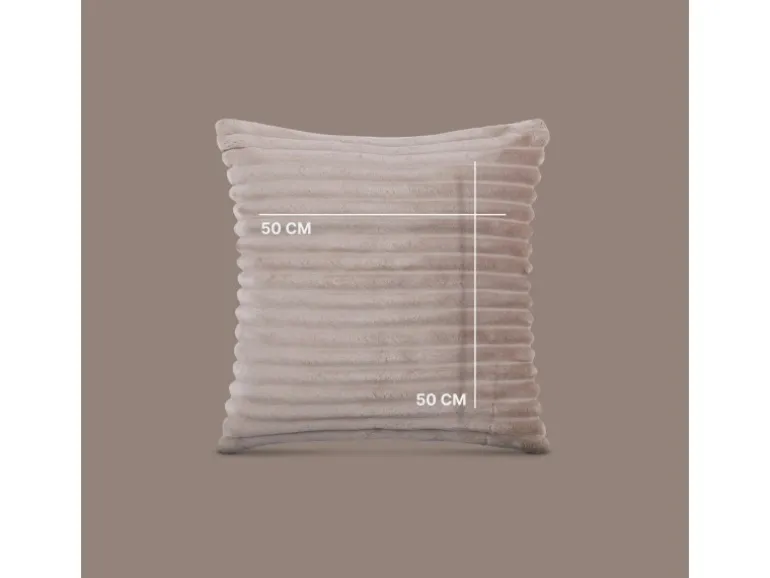 Bestlivings Dekokissen Kordoptik 50 x 50 cm Hellbraun