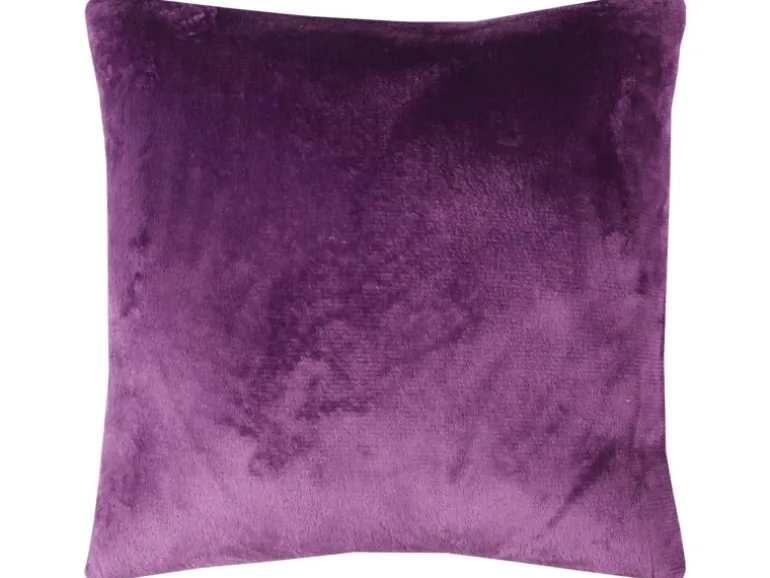 Bestlivings Dekokissen Kuschel Kissenbezug mit Reißverschluss 45 x 45 cm Violett