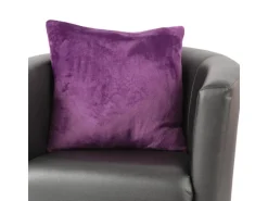 Bestlivings Dekokissen Kuschel Kissenbezug mit Reißverschluss 45 x 45 cm Violett