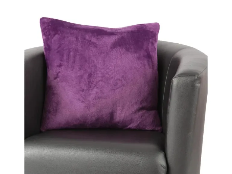Bestlivings Dekokissen Kuschel Kissenbezug mit Reißverschluss 45 x 45 cm Violett
