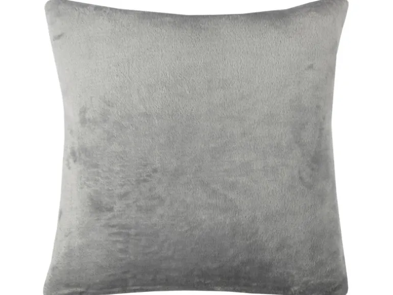 Bestlivings Dekokissen Kuschel Kissenbezug mit Reißverschluss 45 x 45 cm Grau