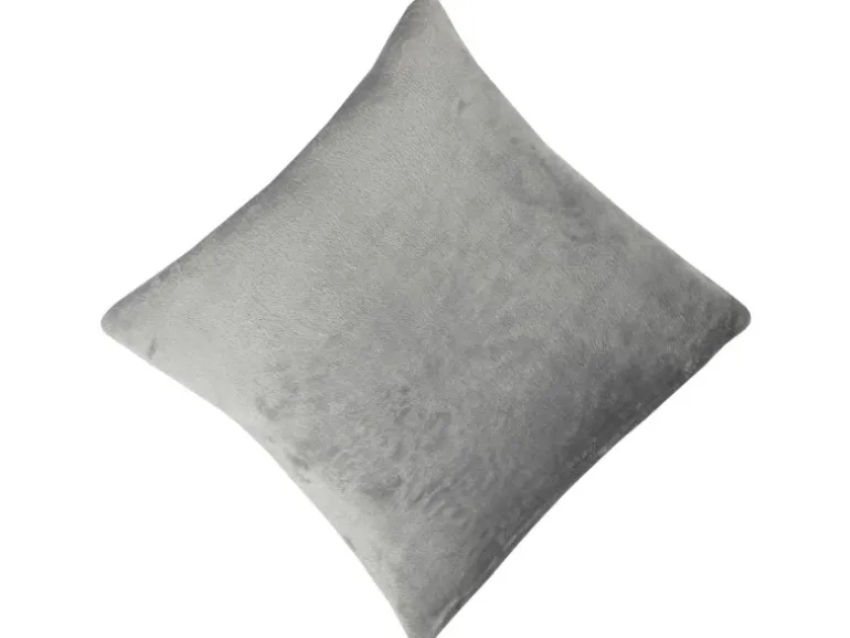 Bestlivings Dekokissen Kuschel Kissenbezug mit Reißverschluss 45 x 45 cm Grau