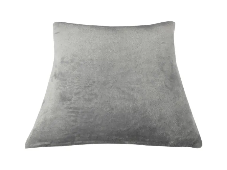 Bestlivings Dekokissen Kuschel Kissenbezug mit Reißverschluss 45 x 45 cm Grau