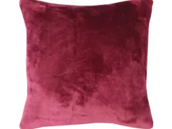 Bestlivings Dekokissen Kuschel Kissenbezug mit Reißverschluss 50 x 50 cm Aubergine