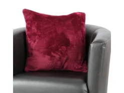 Bestlivings Dekokissen Kuschel Kissenbezug mit Reißverschluss 50 x 50 cm Aubergine