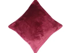 Bestlivings Dekokissen Kuschel Kissenbezug mit Reißverschluss 50 x 50 cm Aubergine