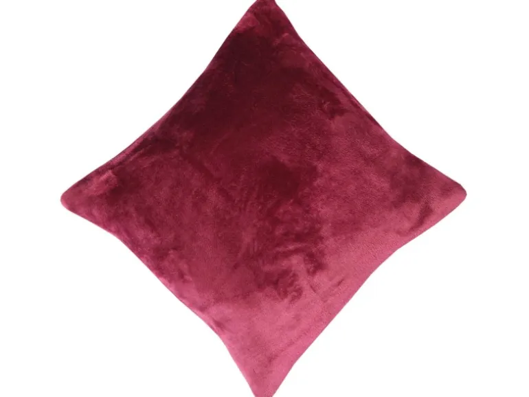 Bestlivings Dekokissen Kuschel Kissenbezug mit Reißverschluss 50 x 50 cm Aubergine