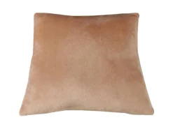 Bestlivings Dekokissen Kuschel Kissenbezug mit Reißverschluss 45 x 45 cm Nougat