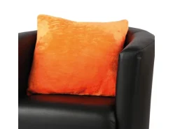 Bestlivings Dekokissen Kuschel Kissenbezug mit Reißverschluss 45 x 45 cm Orange 2er Pack