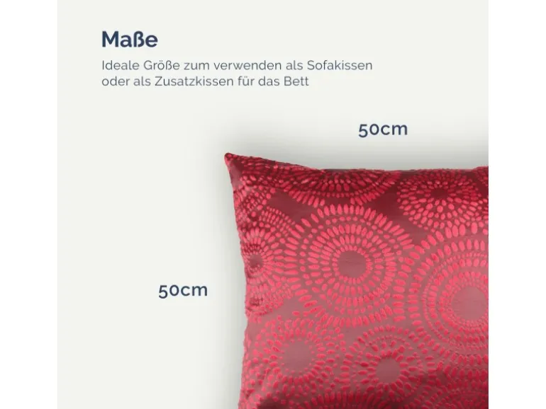 Bestlivings Dekokissen Punkte 40 x 40 cm Rot