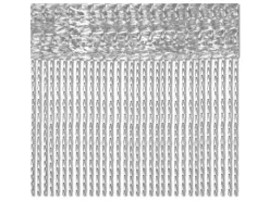 Bestlivings 2er Pack Fadenvorhang Fadengardine Gardine Vorhang 140 cm x 240 cm Silber