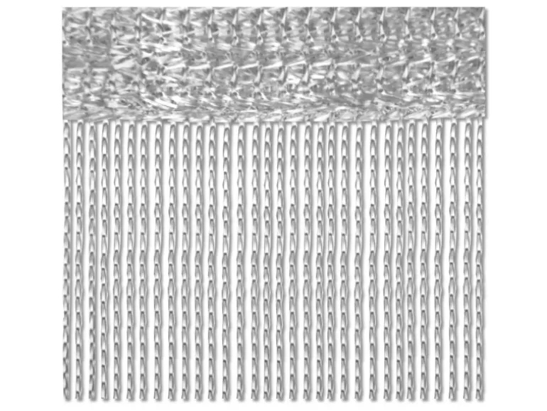 Bestlivings 2er Pack Fadenvorhang Fadengardine Gardine Vorhang 140 cm x 240 cm Silber