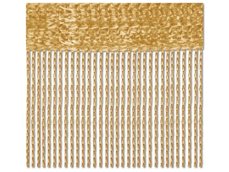 Bestlivings 2er Pack Fadenvorhang Fadengardine Gardine Vorhang 90 cm x 240 cm Gold