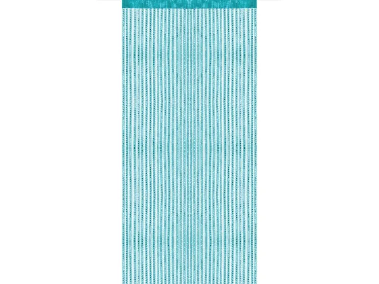 Bestlivings Fadenvorhand Fadengardine Vorhang Gardine Türkis 90 cm x 200 cm